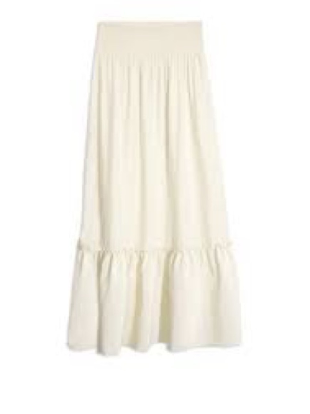 WeWoreWhat Cream Maxi Tiered Ruffle Skirt